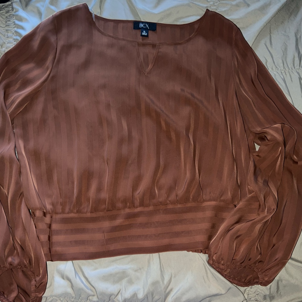 Women's Hem Keyhole Blouse Top